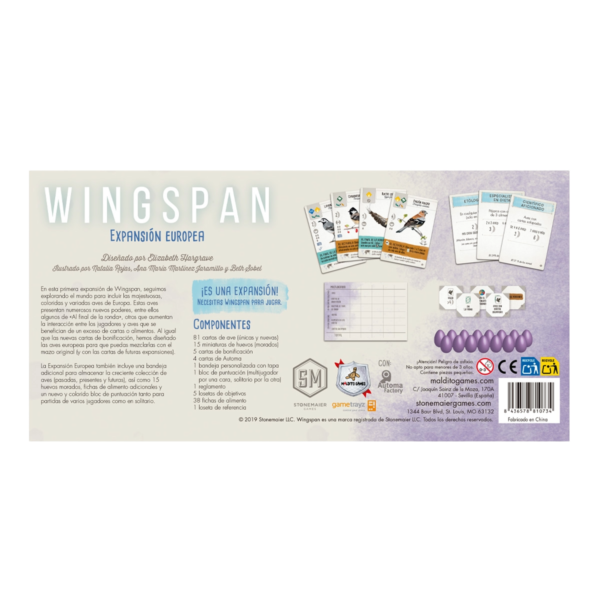 Wingspan: Expansión Europea